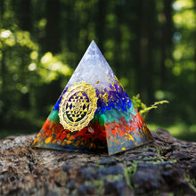 Load image into Gallery viewer, Energy Generator Chakra Pyramid | Clear Quartz Guiding