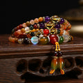 Polychrome Crystal Agate Mala