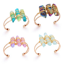 Load image into Gallery viewer, Raw Hexagonal Pillar Crystal Bracelet
