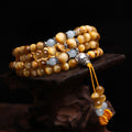 The Top Tiger's Eye Aquamarine Mala