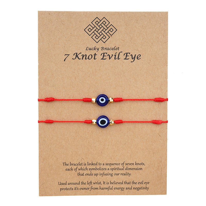 Evil Eye 7 Knot Lucky Bracelets