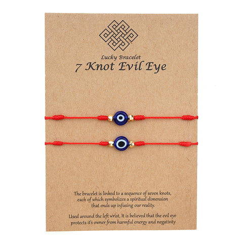 Evil Eye 7 Knot Lucky Bracelets