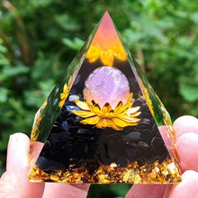 Load image into Gallery viewer, Lotus Pyramid | Tourmaline
