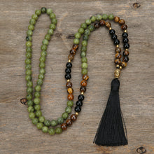 Load image into Gallery viewer, Green Agate Buddhism Mala

