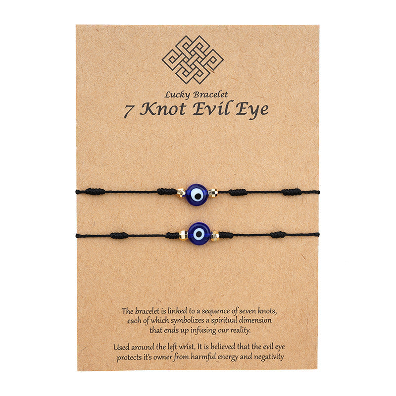 Evil Eye 7 Knot Lucky Bracelets
