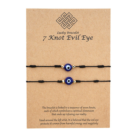 Evil Eye 7 Knot Lucky Bracelets