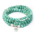 Green Quartz Lotus Mala