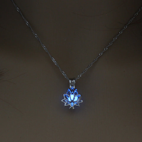 Night Glowing Lotus Pendant