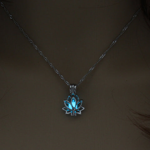 Night Glowing Lotus Pendant