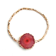 Load image into Gallery viewer, Raw Agate Cluster Bracelet
