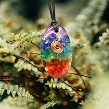 Load image into Gallery viewer, Oval Chakra Orgone Pendant

