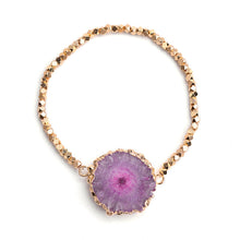 Load image into Gallery viewer, Raw Agate Cluster Bracelet
