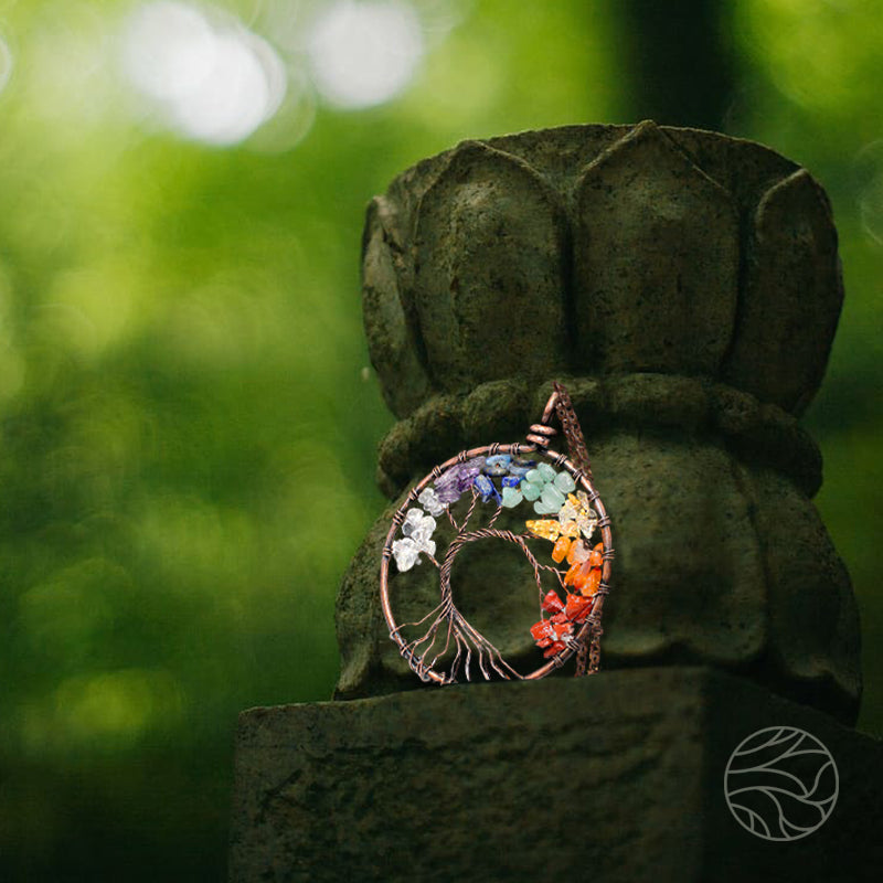 Seven Chakra Life Tree Orgone Pendant