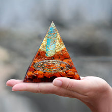 Load image into Gallery viewer, Orgone Circle Pyramid | Red Root
