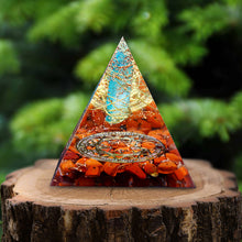 Load image into Gallery viewer, Orgone Circle Pyramid | Red Root
