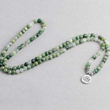 Load image into Gallery viewer, The Agate Moonstone Lotus Mala
