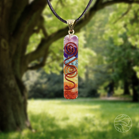 Orgone Seven Chakra Pendant