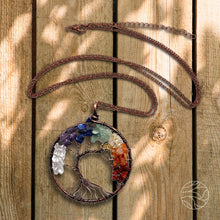 Load image into Gallery viewer, Seven Chakra Life Tree Orgone Pendant
