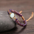 Opal-Amethyst Woven Bracelet