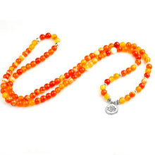 Load image into Gallery viewer, Yellow Agate Lotus Mala
