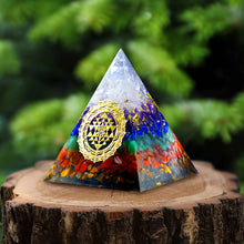 Load image into Gallery viewer, Energy Generator Chakra Pyramid | Clear Quartz Guiding

