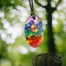 Load image into Gallery viewer, Oval Chakra Orgone Pendant
