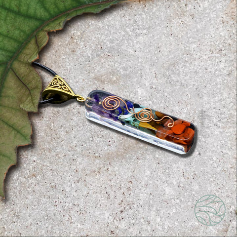 Orgone Seven Chakra Pendant