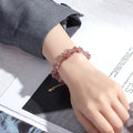 Raw Strawberry Quartz Bracelet