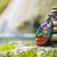 Load image into Gallery viewer, Oval Chakra Orgone Pendant
