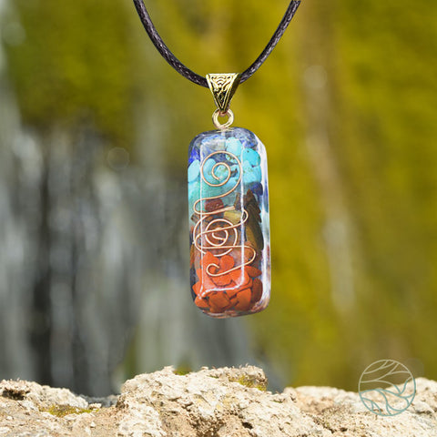 Orgone Seven Chakra Pendant