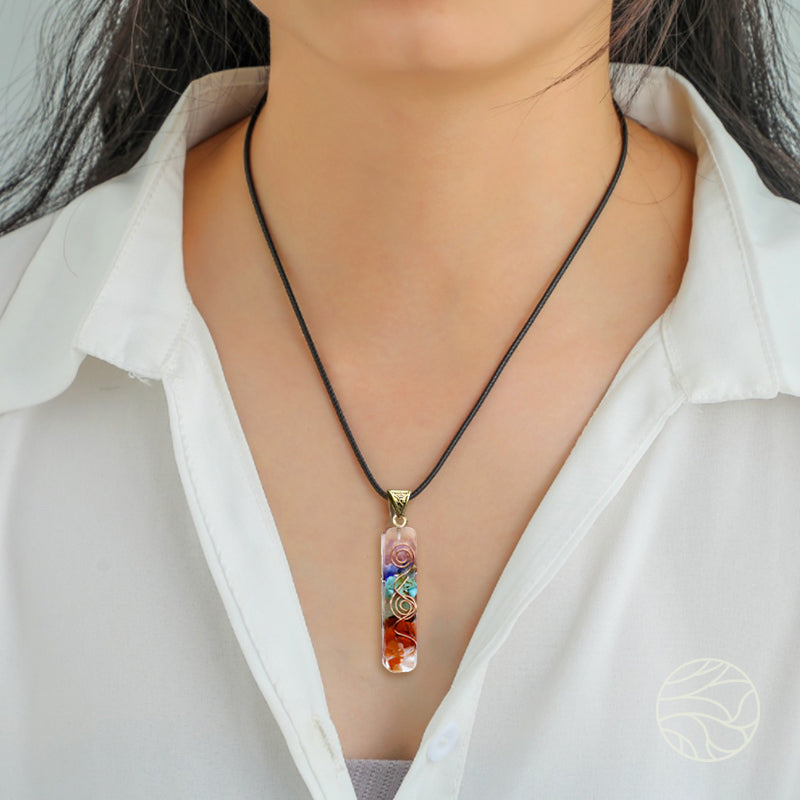 Orgone Seven Chakra Pendant