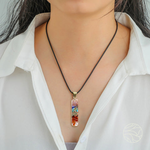 Orgone Seven Chakra Pendant