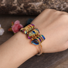 Load image into Gallery viewer, Raw Hexagonal Pillar Crystal Bracelet
