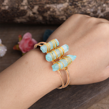 Load image into Gallery viewer, Raw Hexagonal Pillar Crystal Bracelet
