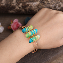 Load image into Gallery viewer, Raw Hexagonal Pillar Crystal Bracelet
