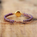 Opal-Amethyst Woven Bracelet