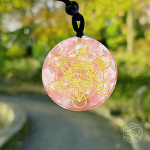 Load image into Gallery viewer, with the Name of Love Pendant | Pink Crystal
