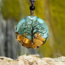 Load image into Gallery viewer, Life Tree Orgone Pendant | Tiger's Eye
