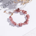 Raw Strawberry Quartz Bracelet