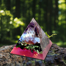 Load image into Gallery viewer, Aquamarine's Courage Orgone Pyramid
