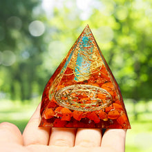 Load image into Gallery viewer, Orgone Circle Pyramid | Red Root

