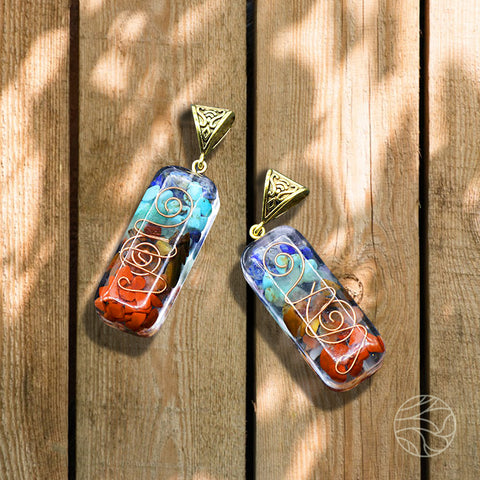 Orgone Seven Chakra Pendant