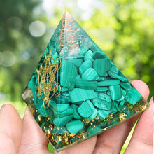 Load image into Gallery viewer, Malachite Orgone Pyramid
