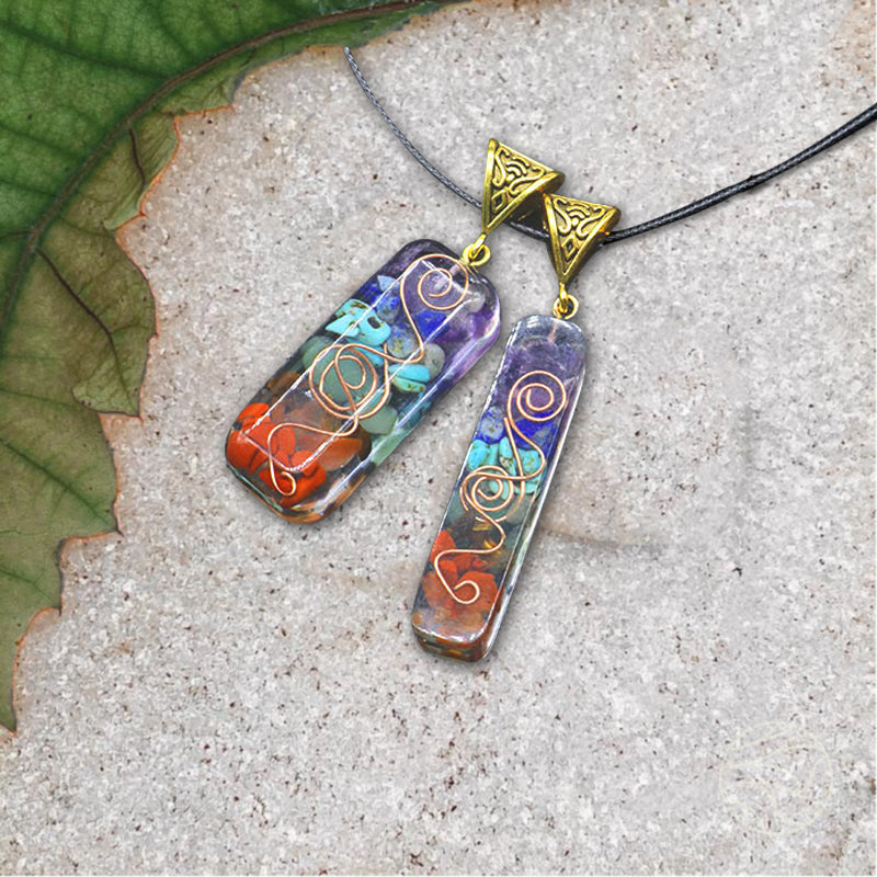 Orgone Seven Chakra Pendant