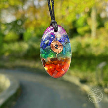 Load image into Gallery viewer, Oval Chakra Orgone Pendant

