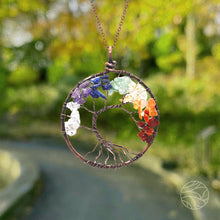 Load image into Gallery viewer, Seven Chakra Life Tree Orgone Pendant
