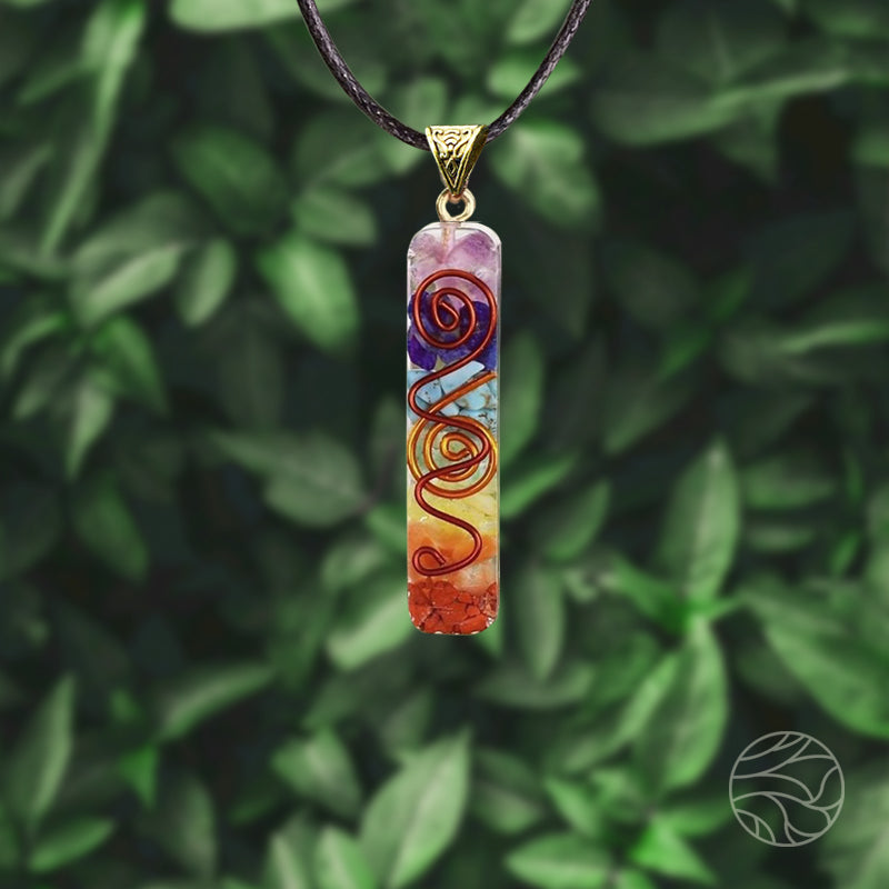 Orgone Seven Chakra Pendant