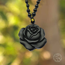 Load image into Gallery viewer, Obsidian Rose Pendant
