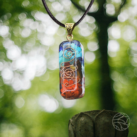 Orgone Seven Chakra Pendant