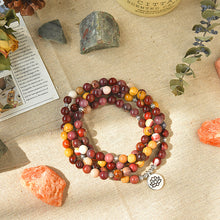 Load image into Gallery viewer, The Colorful Agate Lotus Mala
